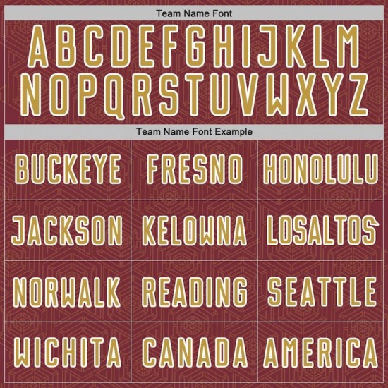 Soccer Sublimation Shape Burgundy Uniform Old Gold-White Custom Jersey Sports Geometric