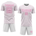 Jersey Soccer Uniform Custom White Shape Geometric Sublimation Sports Pink