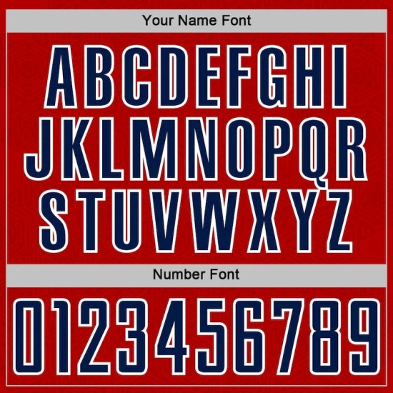 Jersey Red Geometric Soccer Shape Custom Uniform Sports Sublimation Navy-White