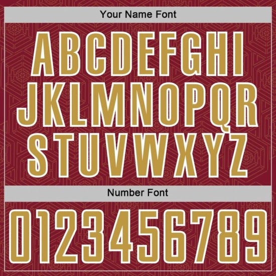 Jersey Custom Uniform Crimson Gold-White Soccer Sublimation Old Sports Geometric Shape