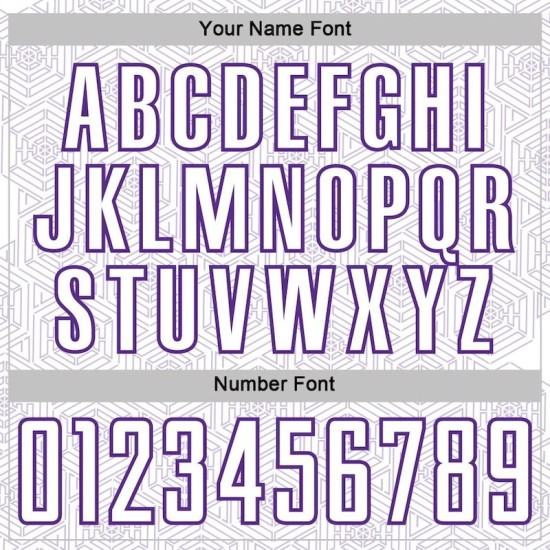 Geometric Shape Uniform Sports Custom White Purple Sublimation Soccer Jersey