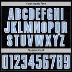 Geometric Light Custom Uniform Sports Sublimation Black Shape Blue-White Jersey Soccer