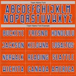 Custom Shape Uniform Sports Geometric Soccer Jersey Sublimation Orange Royal-White