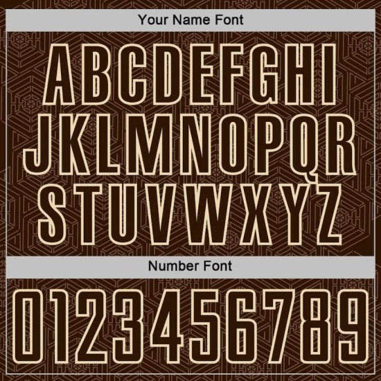 Brown Shape Sports Jersey Cream Sublimation Custom Soccer Geometric Uniform