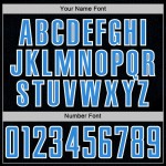 Blue-White Sublimation Powder Soccer Custom Sports Black Shape Geometric Uniform Jersey