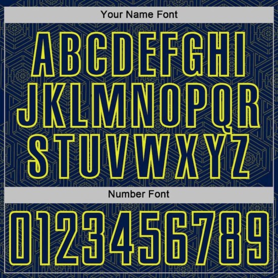 Uniform Shape Neon Geometric Sublimation Custom Sports Soccer Yellow Jersey Navy